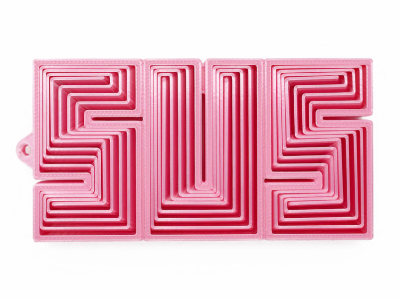 Sus flexible pink plastic fidget